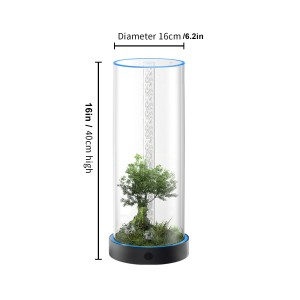 Circular Desktop Aquarium | Plug-and-Play Aquatic Wonderland 16*40cm